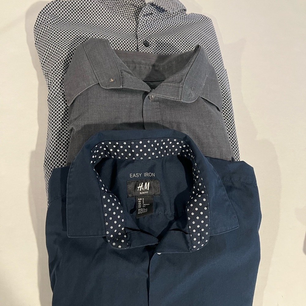 H&M Casual Button Down Shirt in Blue and Gray